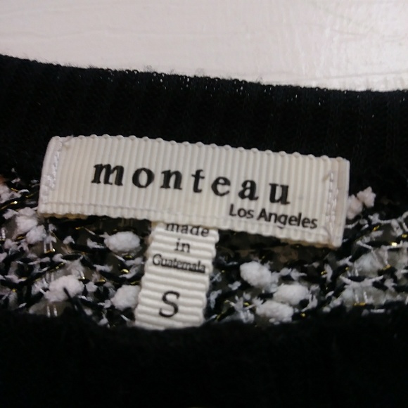 Montaeu Women's Sweater Size Small Black White - Picture 4 of 4